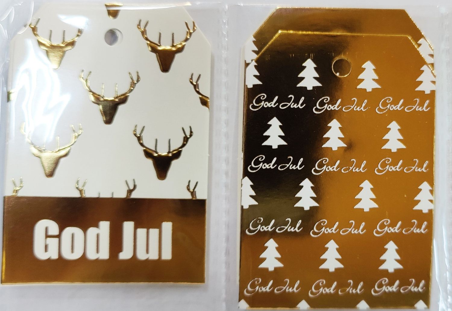 Julemerkelapper -  gull