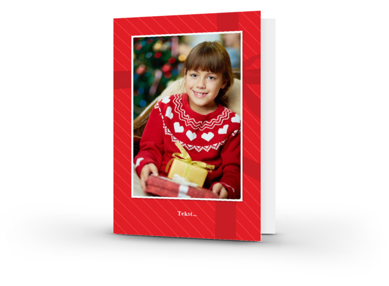 Personlig dobbelt kort 10x15cm stående