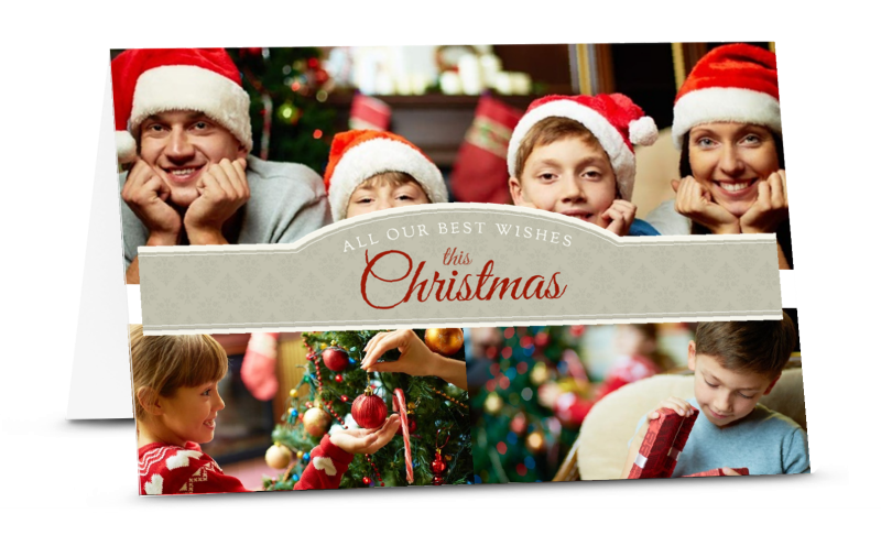 Personlig dobbelt kort 10x15cm liggende