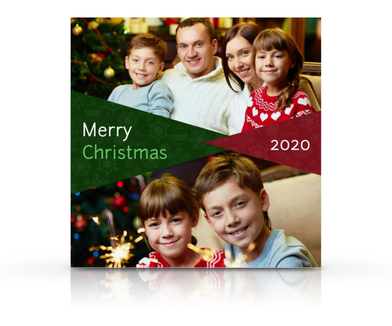 Personlig 2-siders kort 15x15 kvadratisk