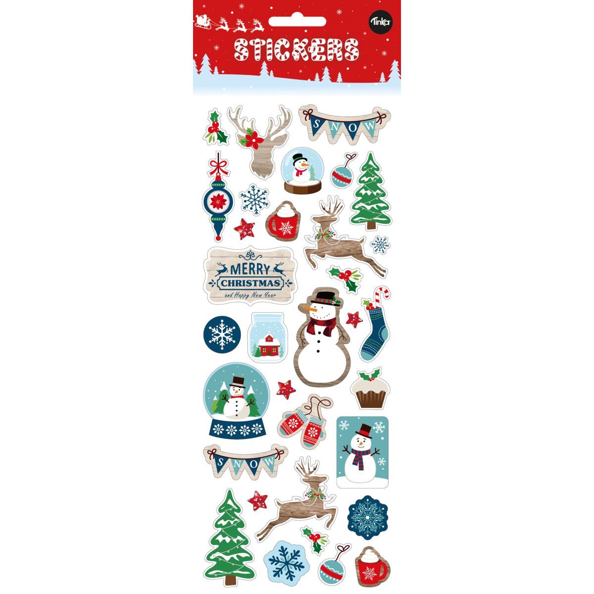 Klistremerker – Snømenn og reinsdyr