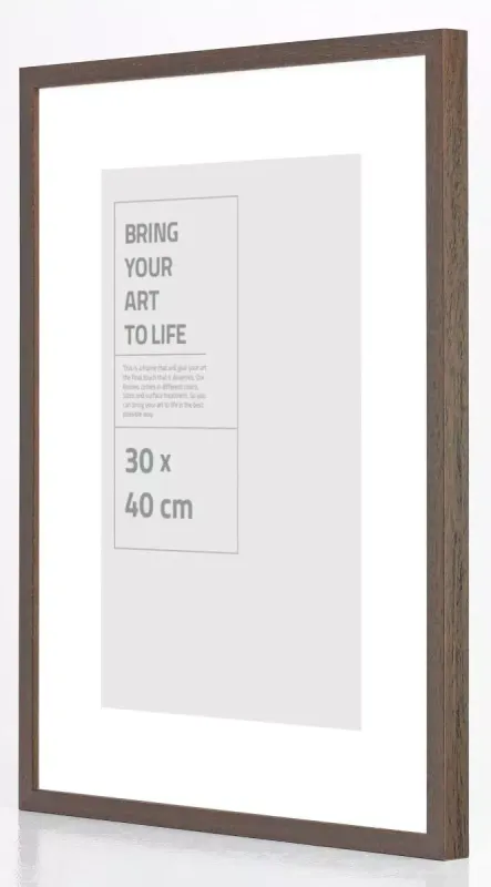 E-line Valnøtt med plexiglass