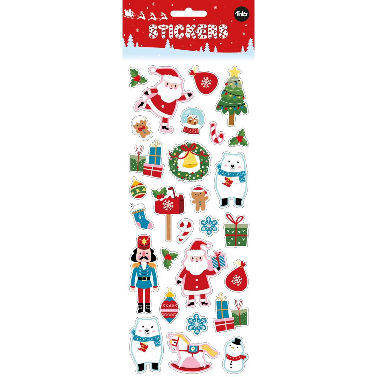 Klistremerker – Julemotiver med glitter