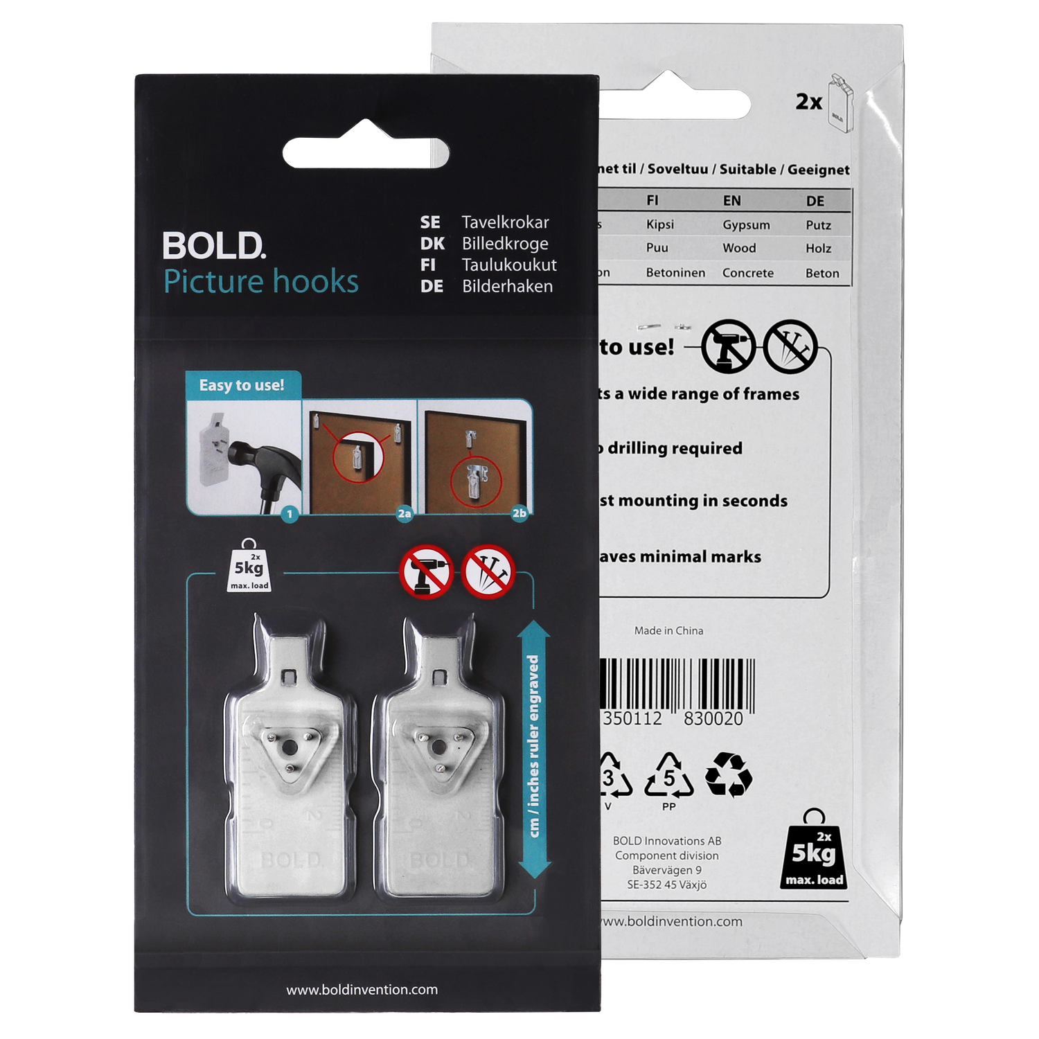 Bold picture hook butikkforpakning