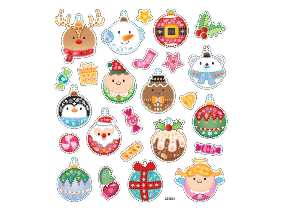 Klistremerker – Jul m/strass