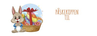 Påskekopp emalje med eget navn - påskehare