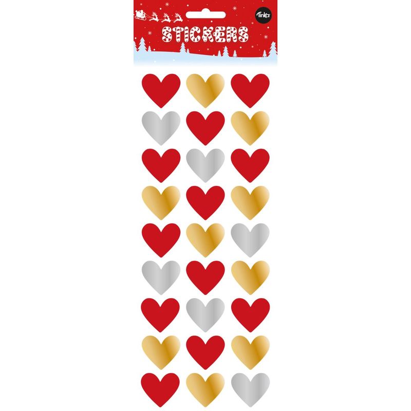 Klistremerker – Hjerter med glitter