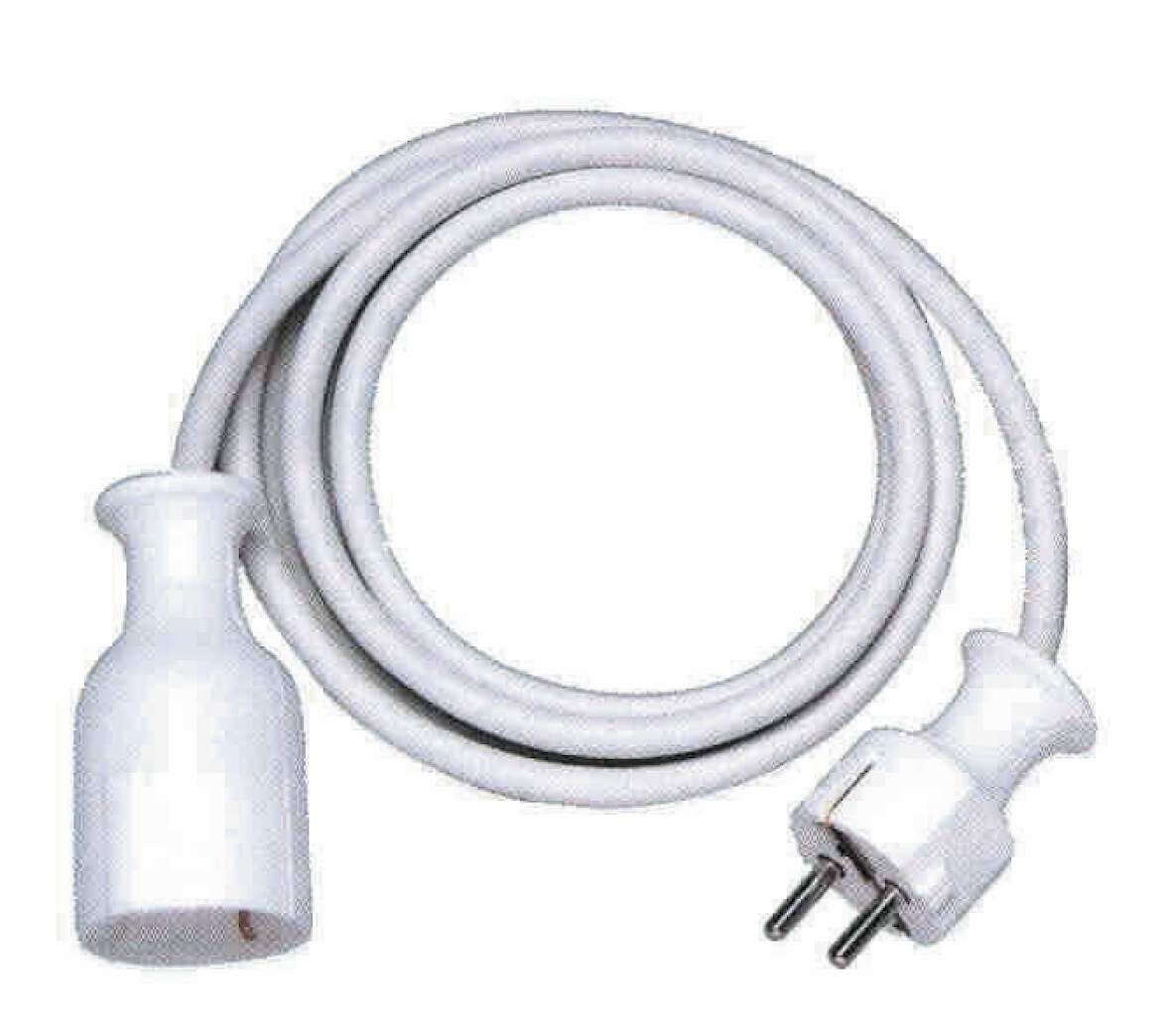 Verlängerungskabel 3m 3x1,5mm 230 V weiß mit Winkelstecker