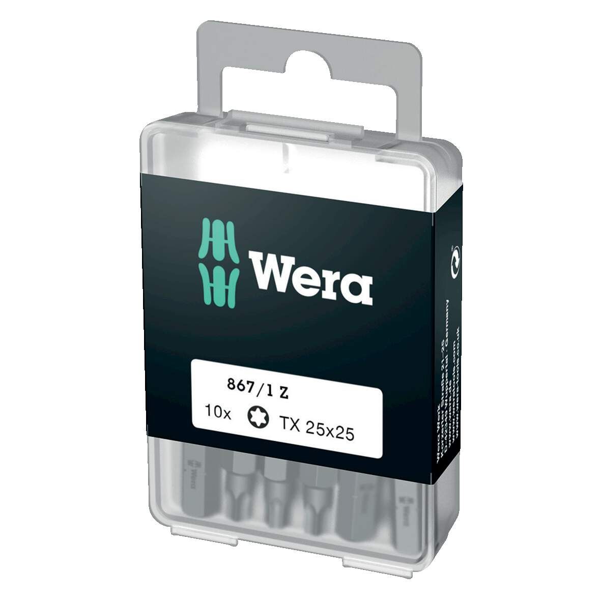 WERA Bit 867/1 DIY TX 25x25mm 1 Pkg.=10 Stück