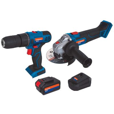 WORKERS BEST Akku-Maschinenset 4-teilig WB-18V BSB+WIS+SL2+AP4 CPF