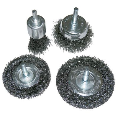 WORKERS BEST Bürstenset Schaft 4-teilig 6mm