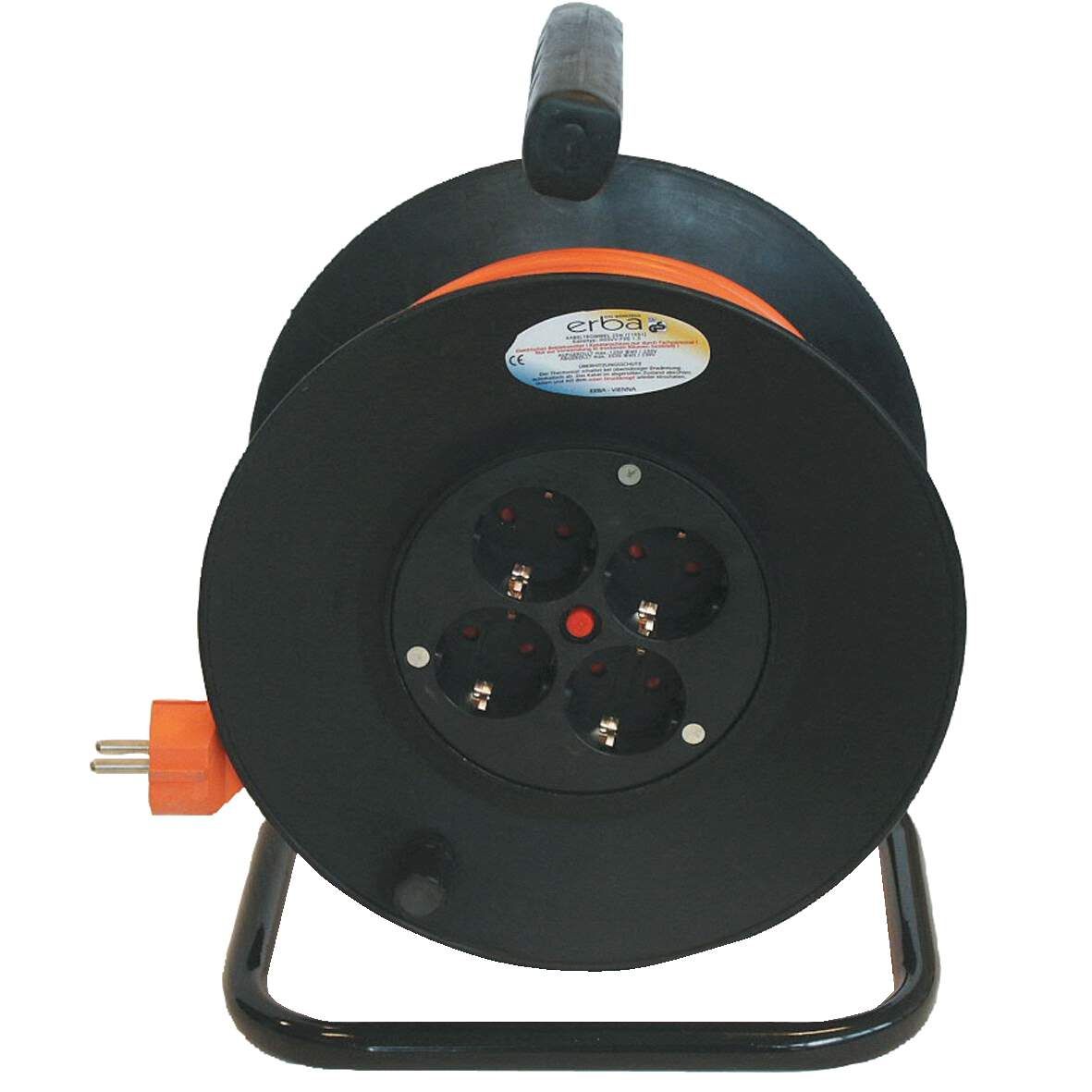 WORKERS BEST Kabeltrommel-Kunststoff 25m Kabel F3G1,5mm H05VV