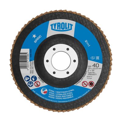 TYROLIT Fächerscheibe Basic 2in1 125x22,23mm K80