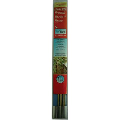 ROTHENBERGER Messing-Hartlötstäbe gefüllt DM 2,5x333mm 5er SB