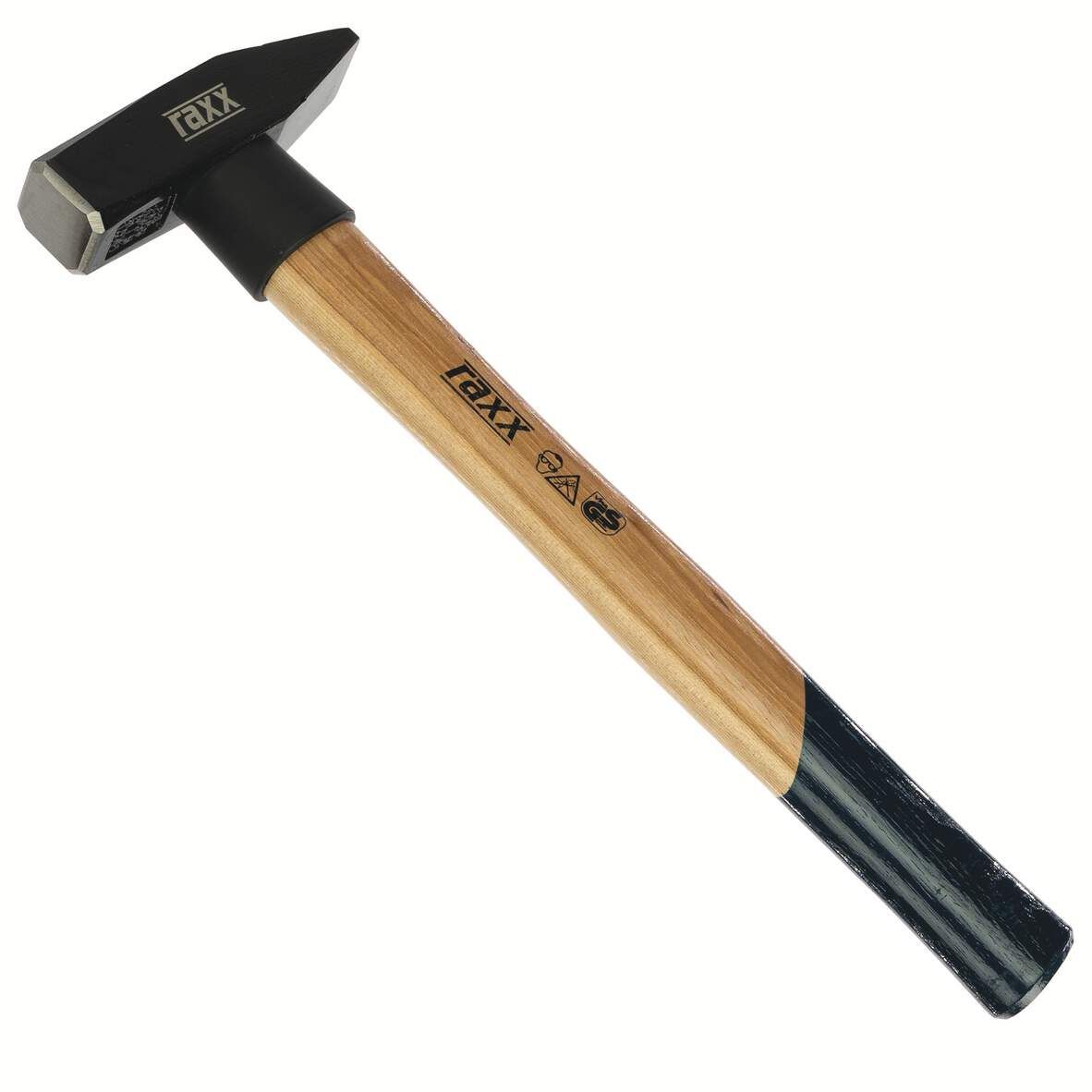 RAXX Schlosserhammer Premium Plus 500g, Holzstiel, Schlagschutz
