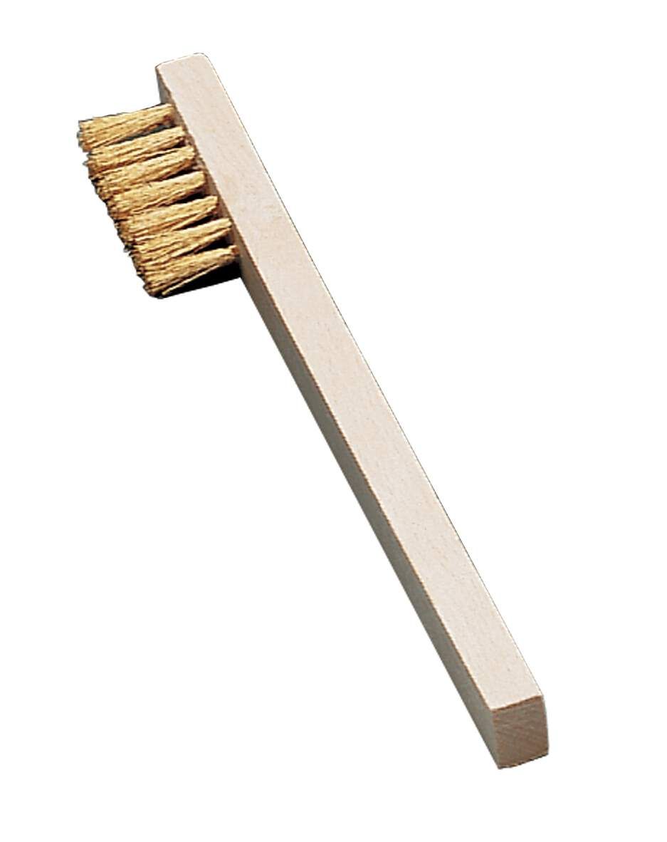OSBORN Zündkerzenbürste mit Holzgriff Messingdraht 3x6 Reihen 0,20m