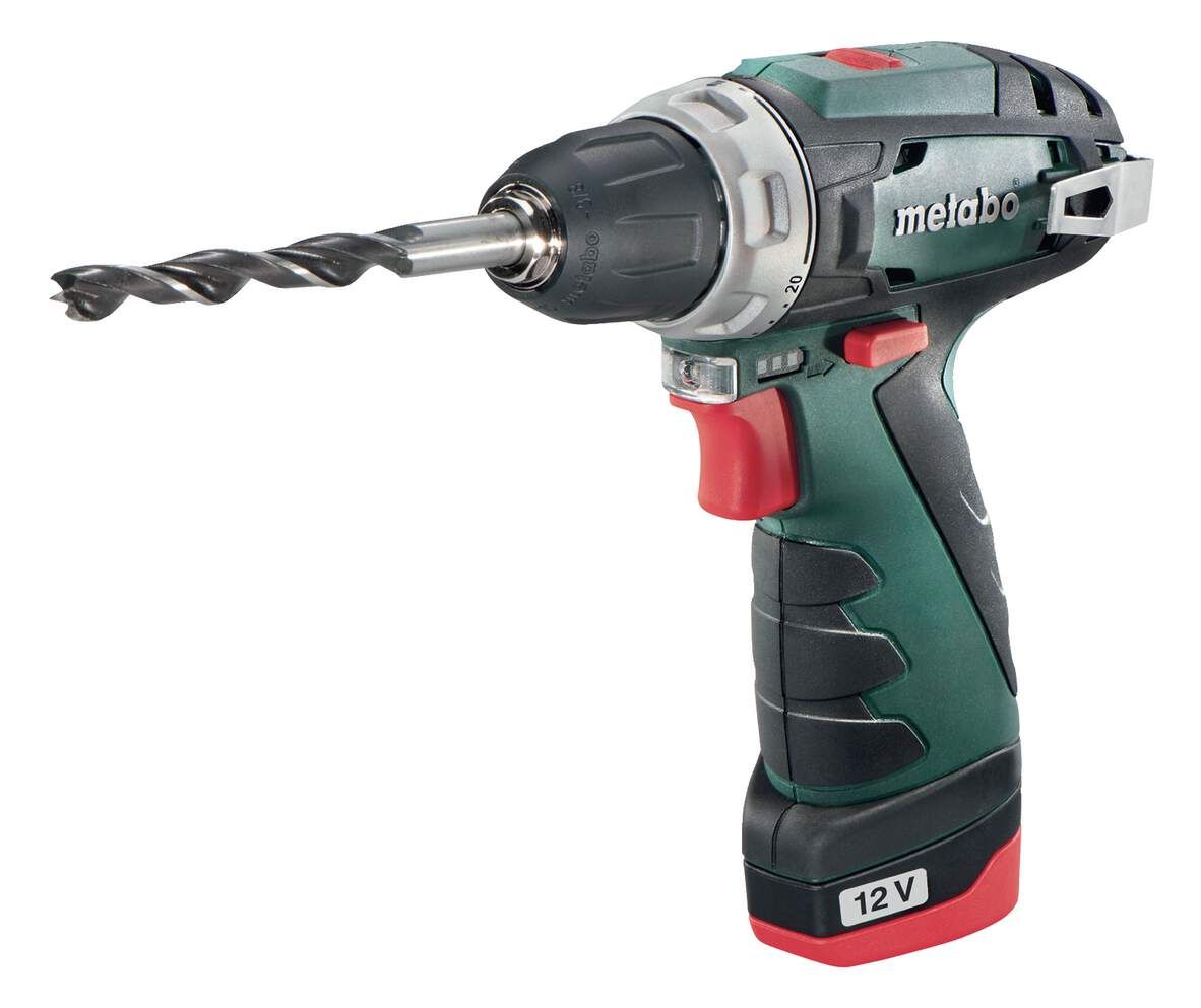 METABO Akku Bohrschrauber PowerMaxxBS 12V 2,0 Ah + 32 tlg. Bit-Set