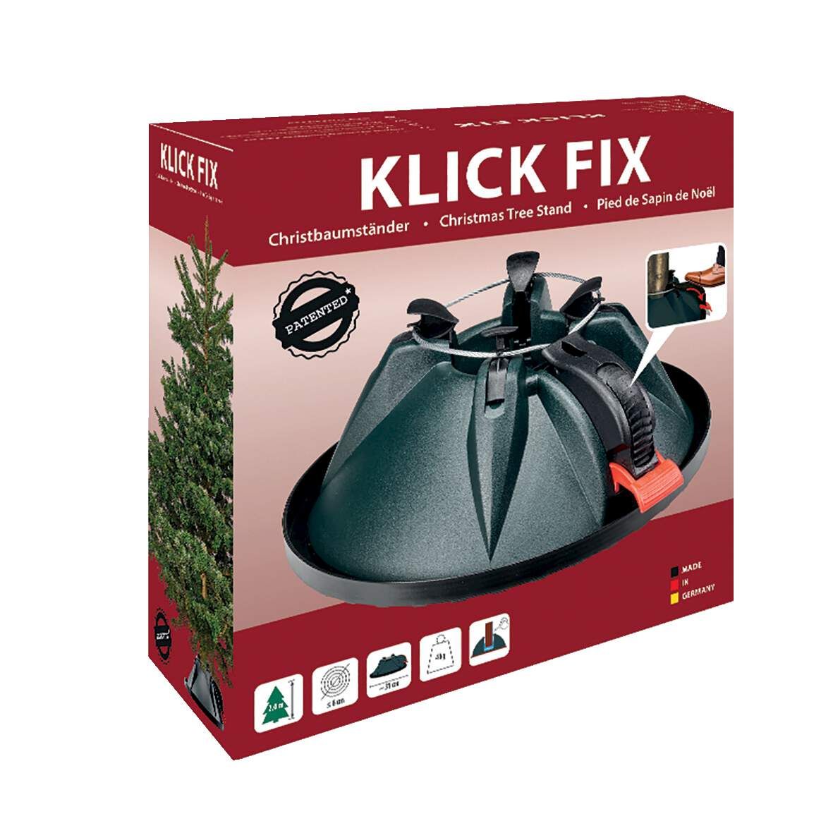 KRINNER Christbaumständer Klick Fix dunkelgrün, max. 200cm