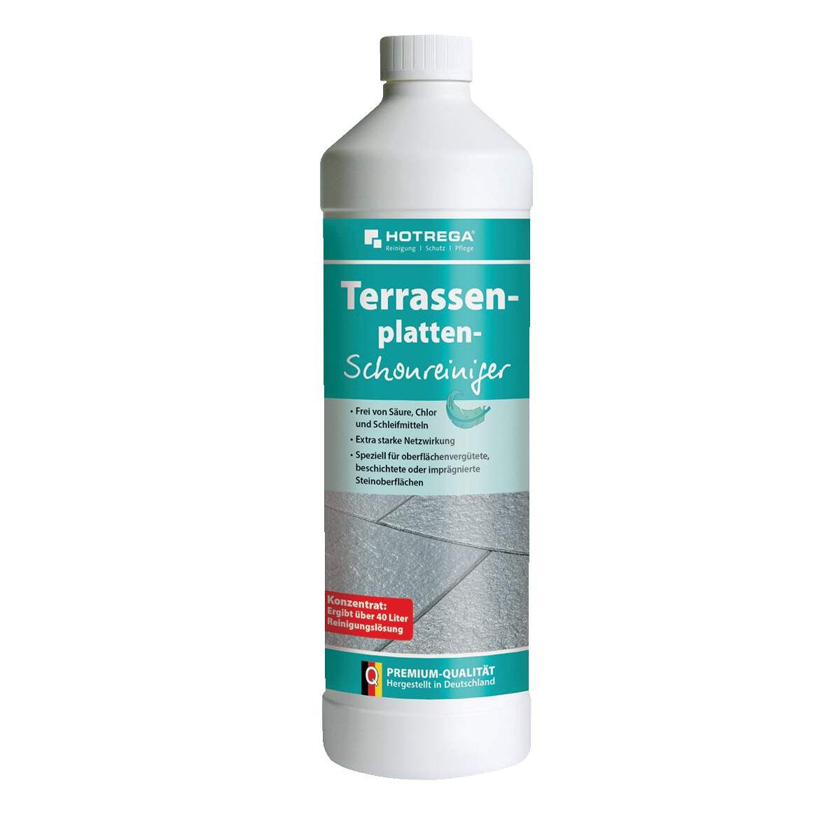 HOTREGA Terrassenplatten-Schonreiniger 1 Liter Flasche (Konzentrat)