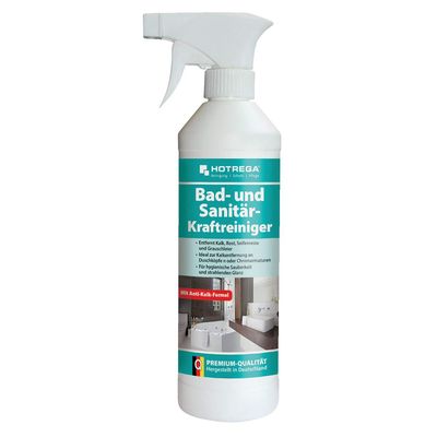HOTREGA Kraftreiniger für Bad und Sanitär, 500ml Sprühflasche