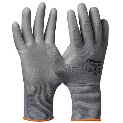 GEBOL Arbeitshandschuh Gr.9,grau,SB Micro Flex/Nano Flex