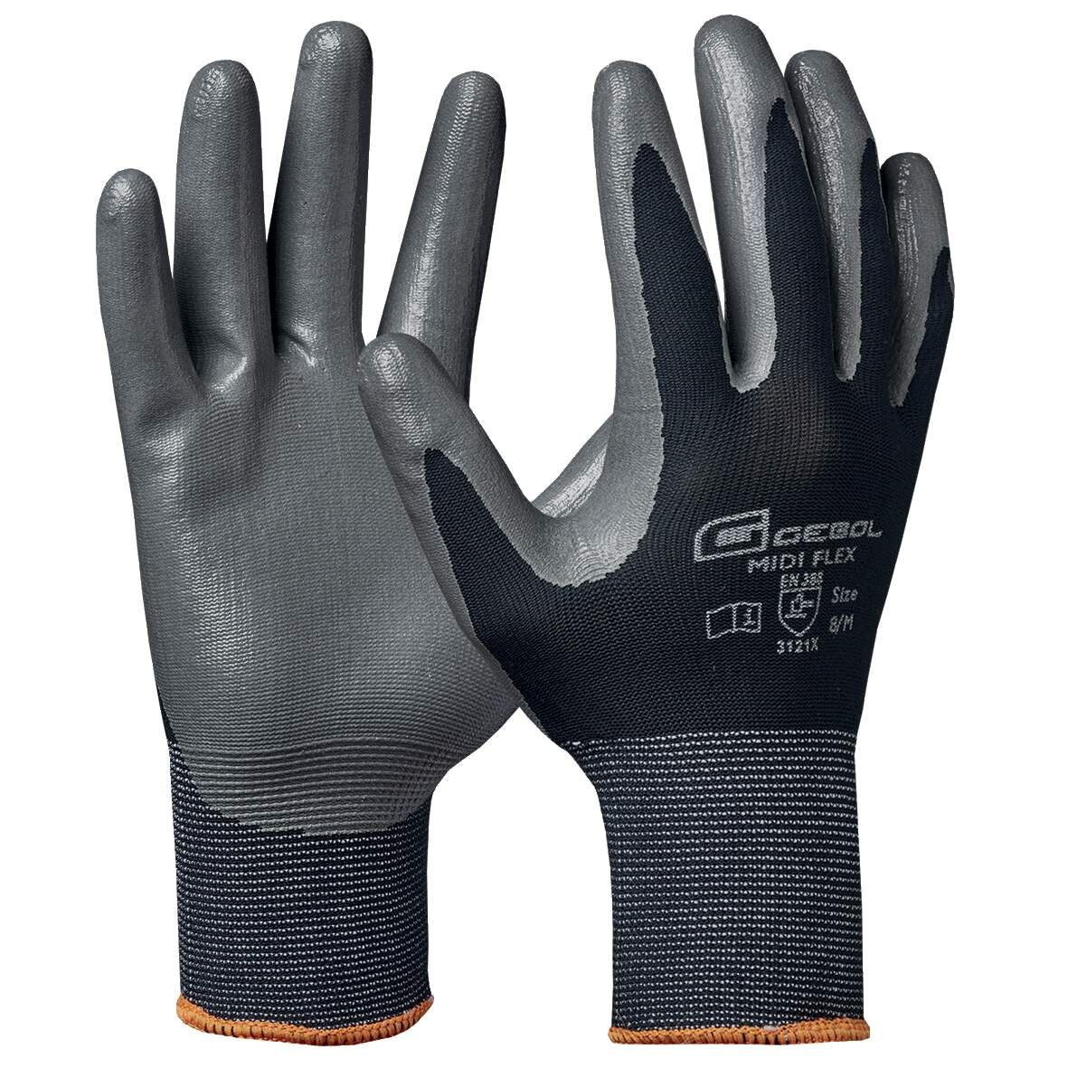 GEBOL Arbeitshandschuh Midi Flex Gr.10, SB