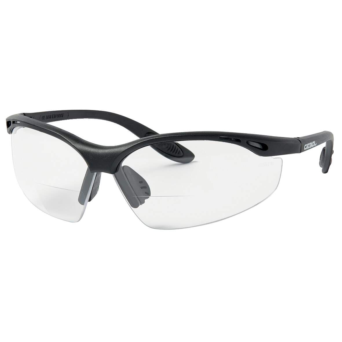 GEBOL Schutz-und Lesebrille klar +2,0 mit Lesehilfe