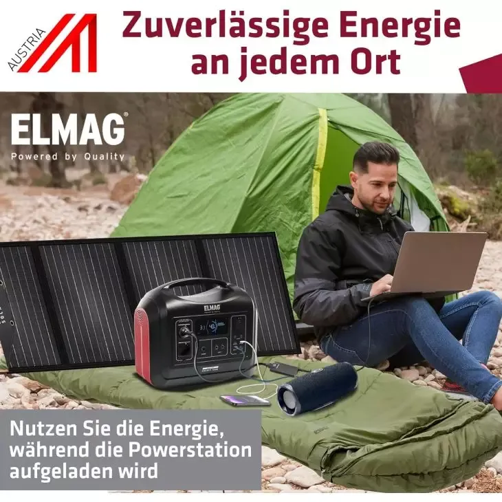 ELMAG Powerstation ENERGY 1800 1800W, LiFEPO4 Akku mit 1480Wh