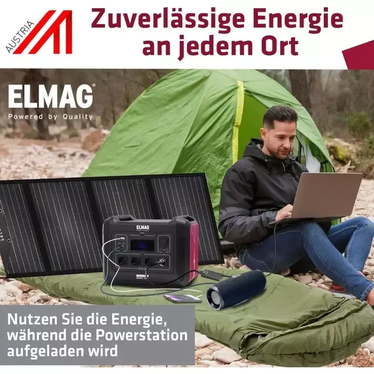 ELMAG Powerstation ENERGY 2400 2400W, LiFEPO4 Akku mit 2232Wh