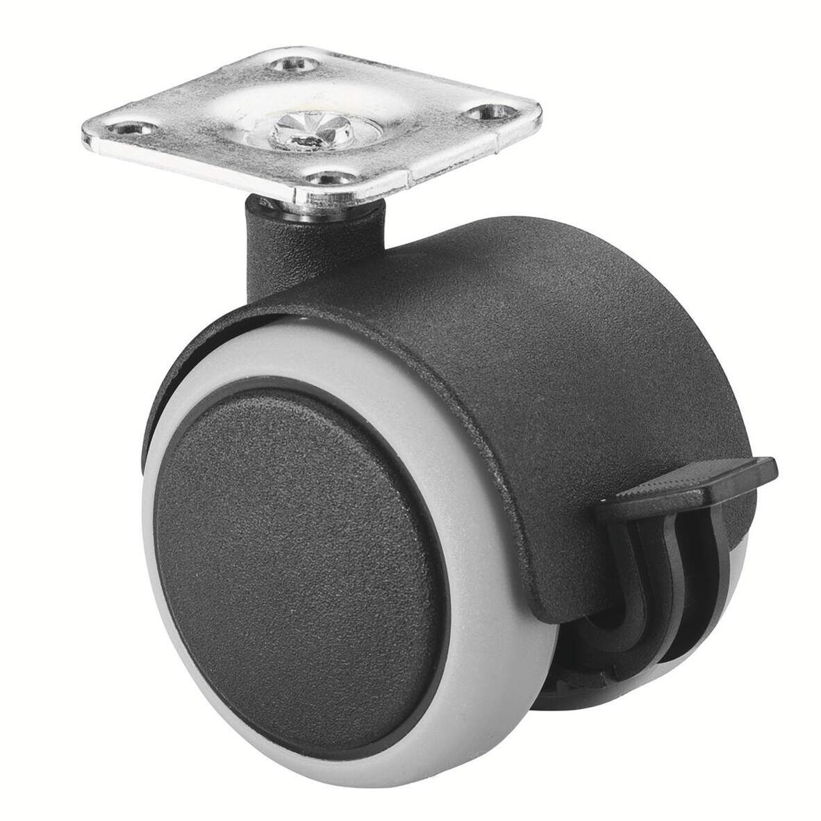 BS-ROLLEN Doppelrolle mit Festst.+Platte DM 50mm Tragkraft 50kg