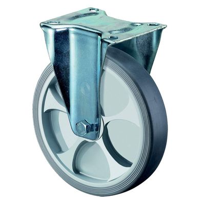 BS-ROLLEN Bockrolle mit Platte DM 125mm TPE, Tragkraft 120kg