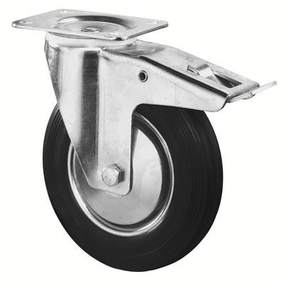 BS-ROLLEN Lenkrolle mit Feststeller DM 200mm, Tragkraft 205kg