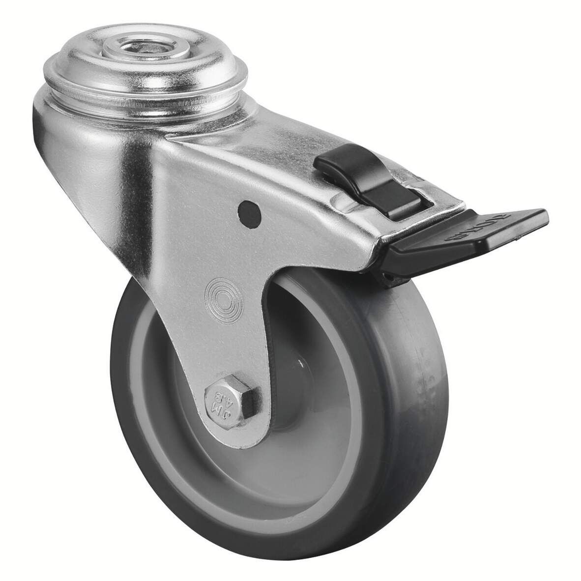 BS-ROLLEN Lenkrolle mit Festst.+Rückenl. DM 75mm Tragkraft 60kg