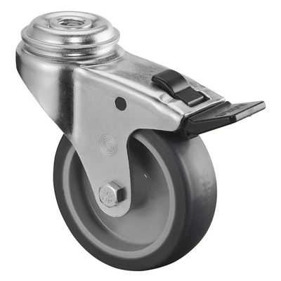 BS-ROLLEN Lenkrolle mit Festst.+Rückenl. DM 75mm Tragkraft 60kg