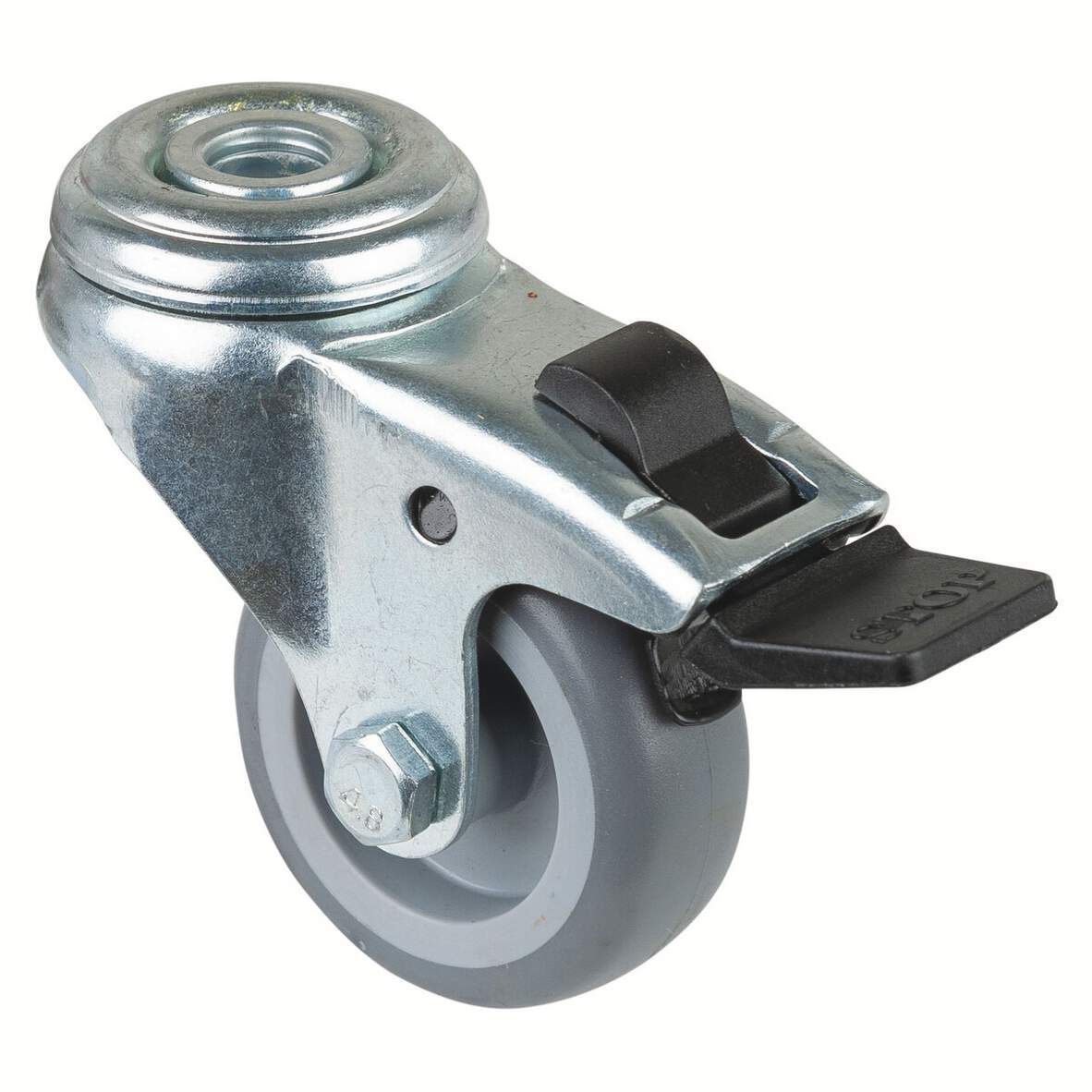 BS-ROLLEN Lenkrolle mit Festst.+Rückenl. DM 50mm Tragkraft 50kg