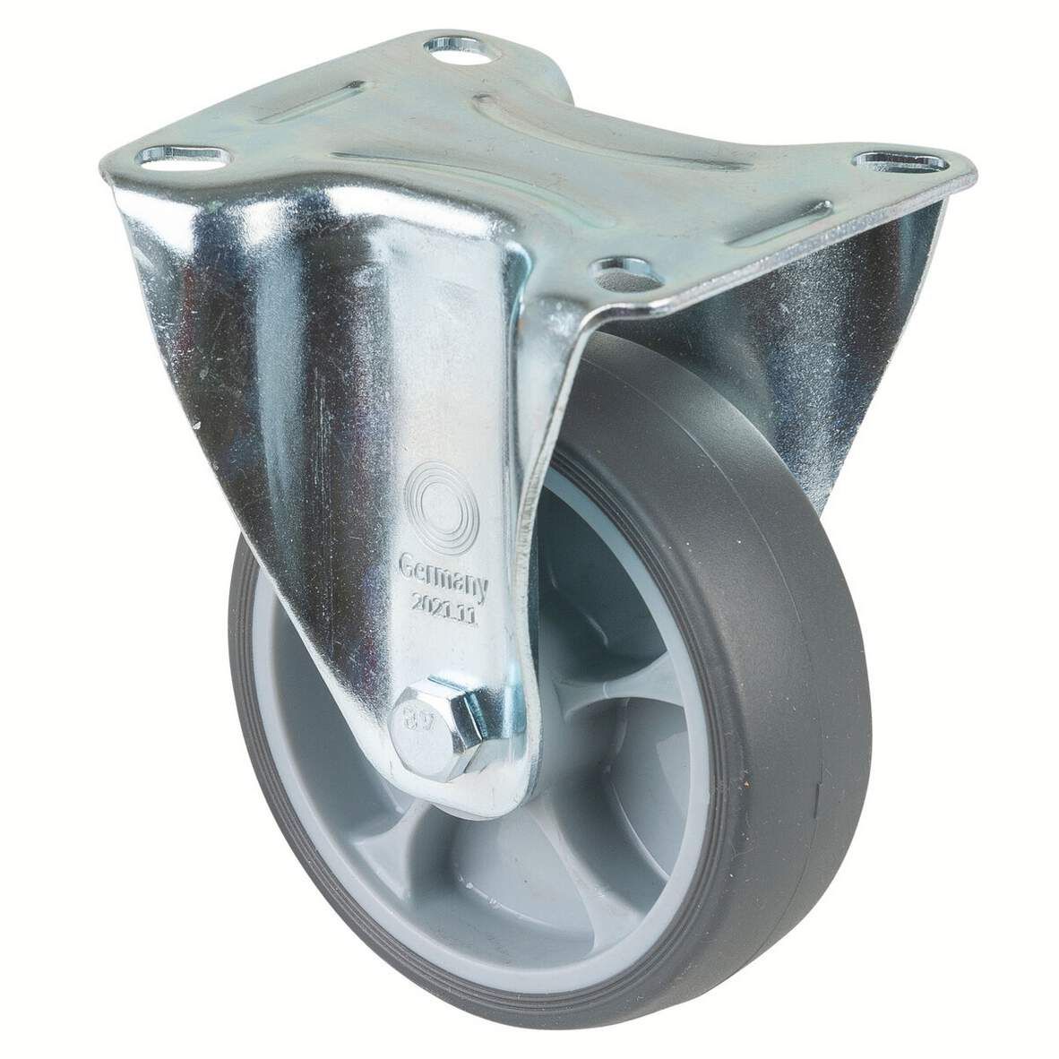 BS-ROLLEN Bockrolle mit Platte DM 100mm TPE, Tragkraft 110kg