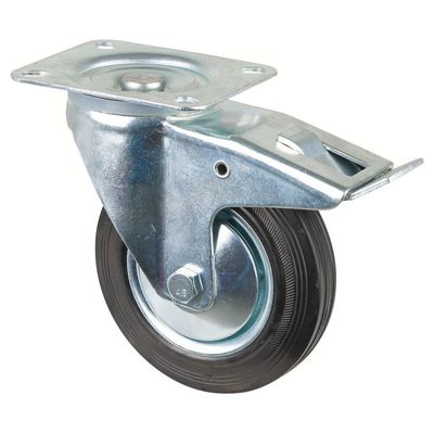 BS-ROLLEN Lenkrolle mit Feststeller DM 160mm, Tragkraft 135kg