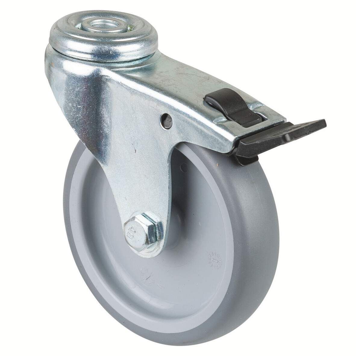 BS-ROLLEN Lenkrolle mit Festst.+Rückenl. DM 100mm Tragkraft 70kg