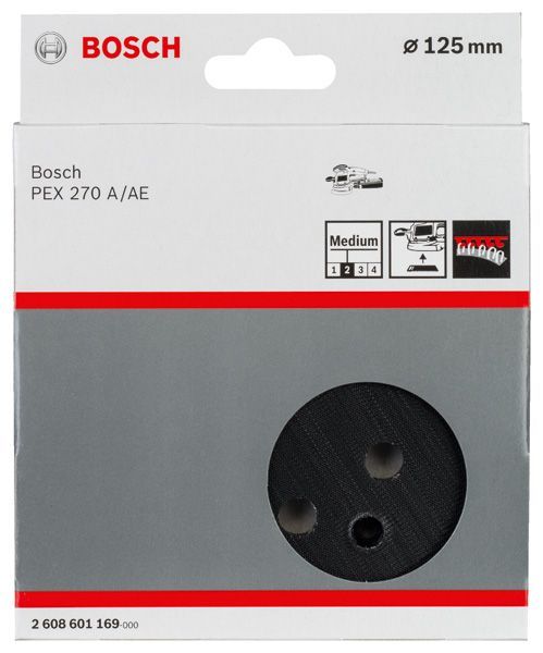 BOSCH Schleifteller mittel, 125 mm, 8, für PEX 270 A, PEX 270 AE