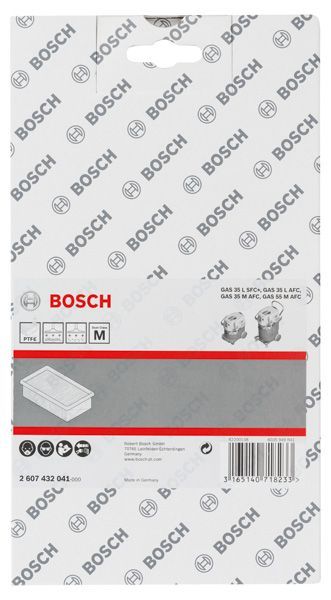 BOSCH Polytetraflourethylen-Flachfaltenfilter. Für Staubsauger