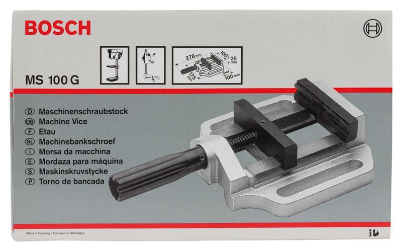 BOSCH Maschinenschraubstock MS 100 G, 135 mm, 100 mm, 100 mm