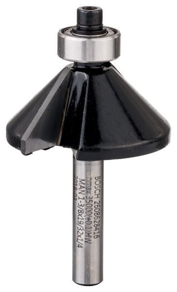 BOSCH Fasefräser, 1/4-Zoll, D1 34,9 mm, B 13 mm, L 14,7 mm, G 56 mm, 45°