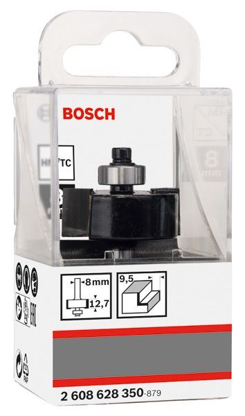 BOSCH Falzfräser, 8 mm, B 9,5 mm, D 31,8 mm, L 12,5 mm, G 54 mm