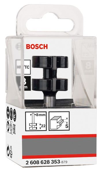 BOSCH Federfräser, 8 mm, D1 25 mm, L 5 mm, G 58 mm