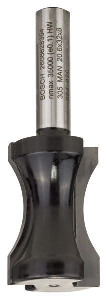 BOSCH Flachstabfräser, 8 mm, R1 18,3 mm, D 20,6 mm, L 32 mm, G 63,5 mm