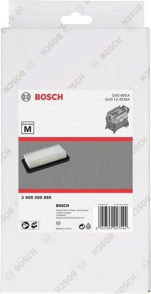 BOSCH Flacher PES-Plisseefilter. Für Staubsauger