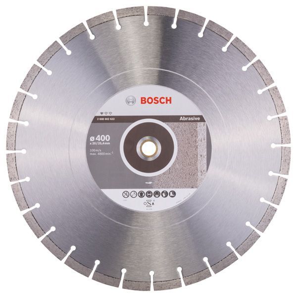 BOSCH Diamanttrennscheibe Standard for Abrasive, 400 x 20,00/25,40 x 3,2 x 10 mm