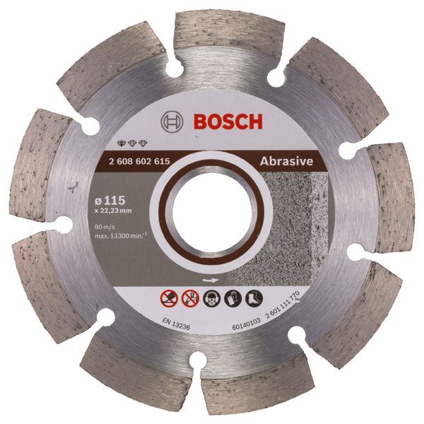 BOSCH Diamanttrennscheibe Standard for Abrasive, 115 x 22,23 x 6 x 7 mm