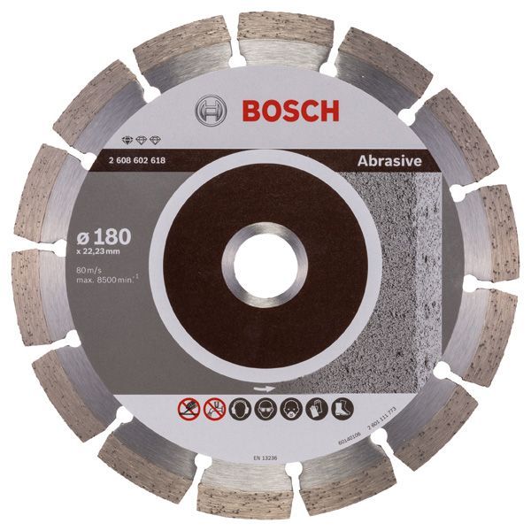 BOSCH Diamanttrennscheibe Standard for Abrasive, 180 x 22,23 x 2 x 10 mm