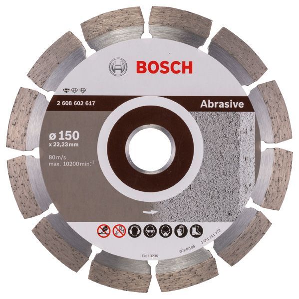 BOSCH Diamanttrennscheibe Standard for Abrasive, 150 x 22,23 x 2 x 10 mm